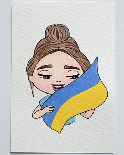 Рисунок на униформе Украинский флаг